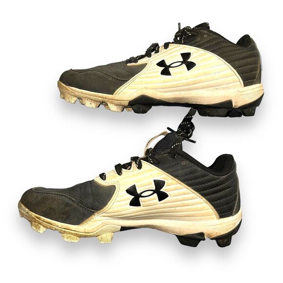 Under Armour Mens Baseball Cleats Leadoff RM Low Molded Shoes Black White 6.5 - Picture 4 of 7